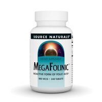 Вітаміни та мінерали Source Naturals MegaFolinic 800 mg, 240 таблеток