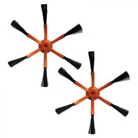 Бічні щіточки для пилососів Xiaomi Mi Robot Vacuum Cleaner Mi RoboRock Xiaowa 6 лопатей, 2 шт, Помаранчевий